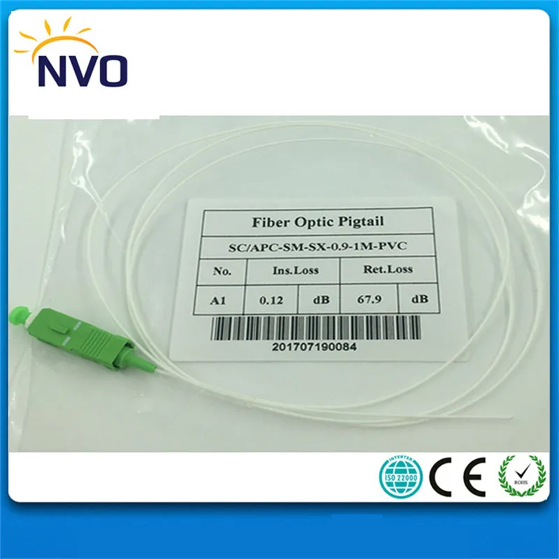 10pcs/lots Singlemode Simplex PVC 0.9mm 1.5 Meter SC/APC Fiber Optic Pigtail | Мобильные телефоны и аксессуары