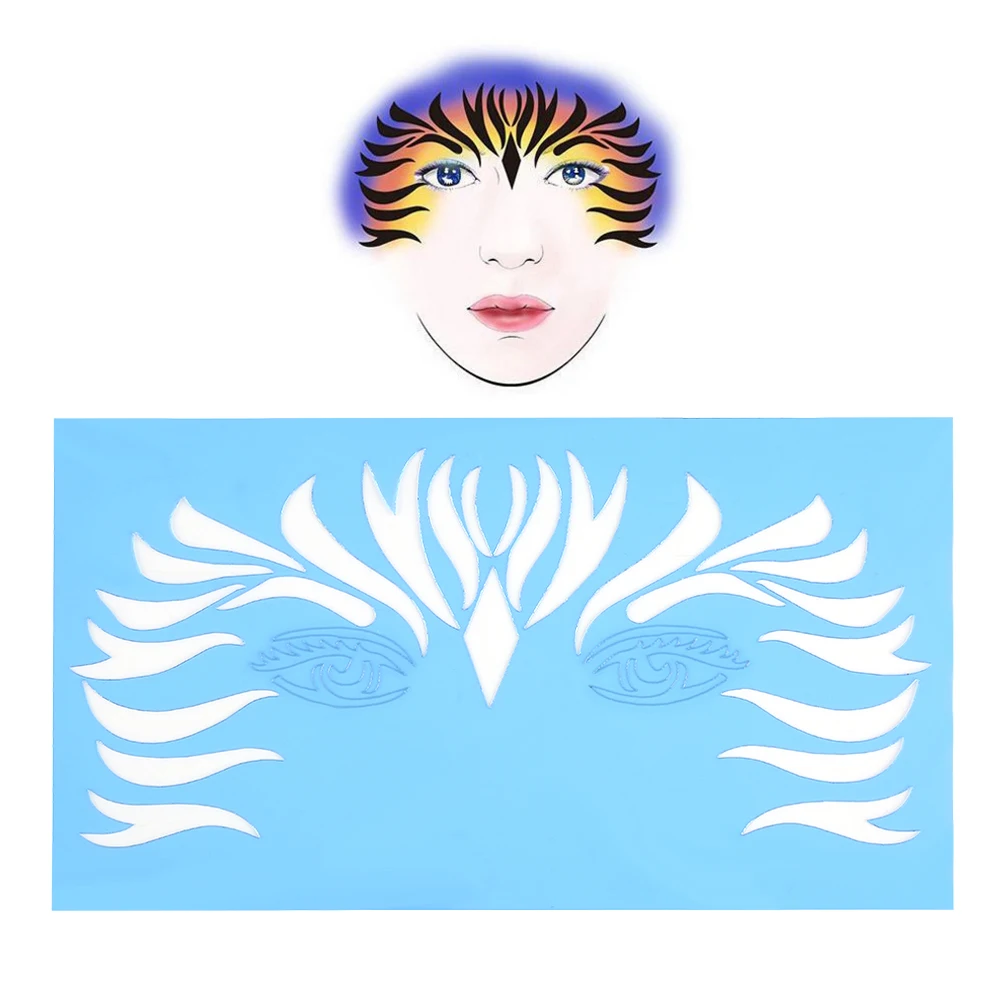 7pcs set reusable face paint airbrush glitter tattoo stencil body