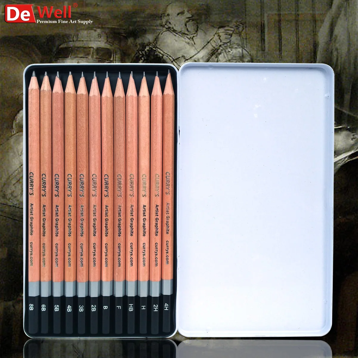 Набор графитовых карандашей для рисования Artist Professional 12 шт./компл. 4H 8B|pencil set|sketch