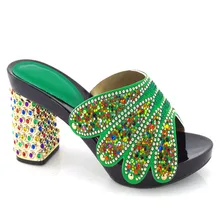 KL813-99,Genuine Women Shoes High Heel Round Toe Sexy High Heels green Women Pumps Italian Shoes With Matching Bags Women Heels