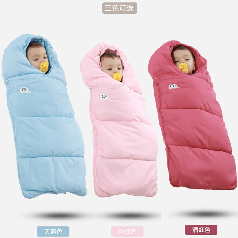 Спальный мешок для малышей зимний конверт для новорожденных сна Термальность мешок хлопка Детские Коляски складной спальный мешок на