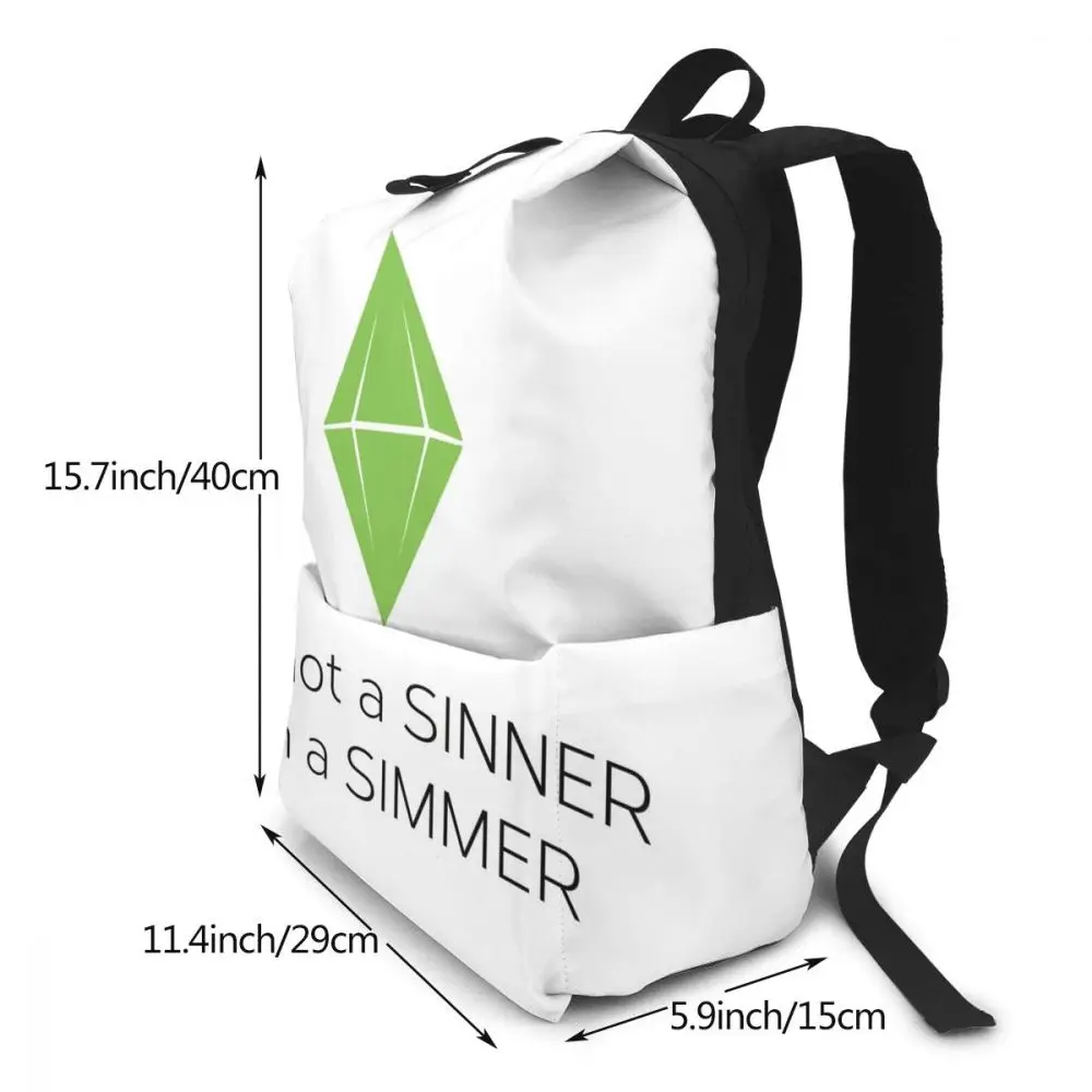 Рюкзак для игры The Sims 4 Im A SIMMER трендовая сумка подростков мужские и женские
