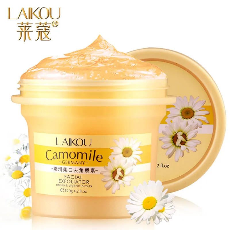 Skin Beauty Care Chamomile Facial Scrub Cream Body Chicken Remover Exfoliator Gel 120g Exfoliating Whiteining Moisturizing | Красота и