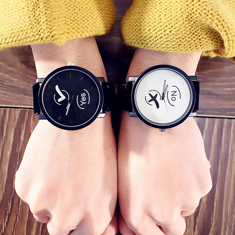 

Couple Watch lovers Crown Leather Quartz Analog Wrist Watches Queen King Chronograph 2018 for women men ladies relogio femininoa