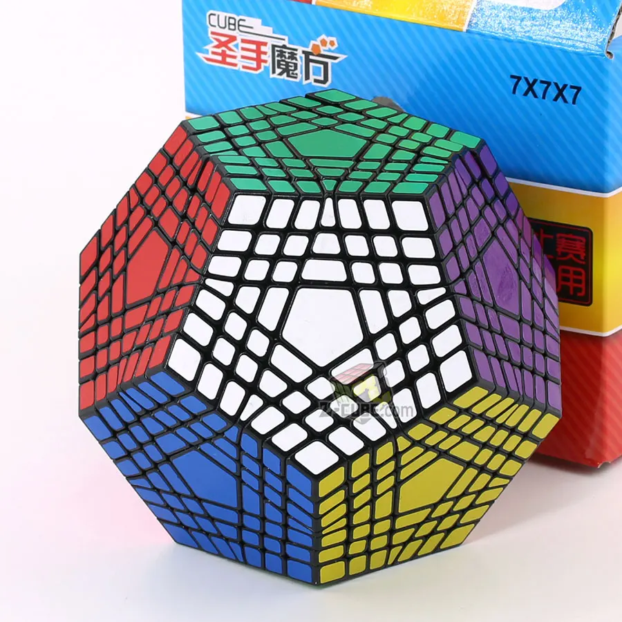 Волшебный куб-головоломка Shengshou SengSo megamin x Cube 2x2 3x3 4x4 5x5 6x6 7x7 8x8 9x9 dodecahedron megaminxeds обучающая игрушка - Цвет: Megaminx 7x7 Black