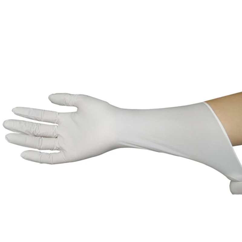 Abeso модные новые 100/шт плюс толстые эластичные большие белые Удлиненные перчатки белого цвета этикеты перчатки для вождения A7112