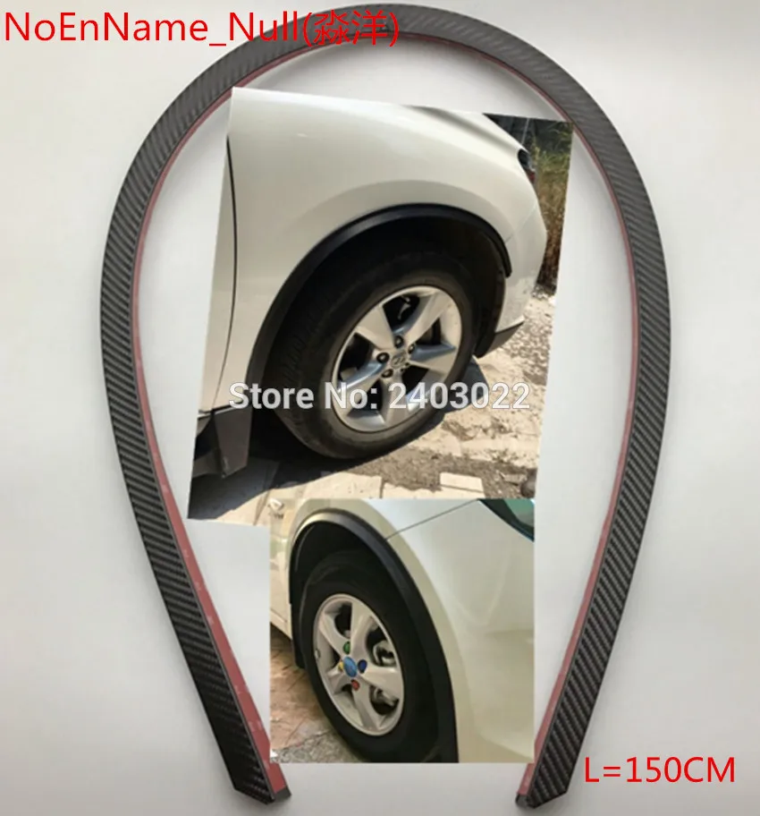 

2pcs 59''150cm Car Stickers Rubber Large Round Arc Strips Universal Fender Flares Wheel Eyebrow Decal Sticker