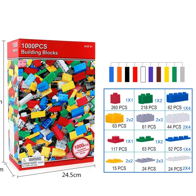 1000pcs Bricks Designer Creative Classic Brick DIY Building Blocks