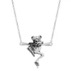 Collar de animales con diseño de rana en rama para mujer y niña, Gargantilla de animales con diseño de rana en 3D, con colgantes ► Foto 1/6