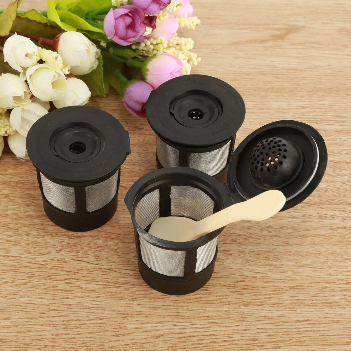 Многоразовые сменные фильтры для кофе Nespresso с ложкой 3 шт | Дом и сад
