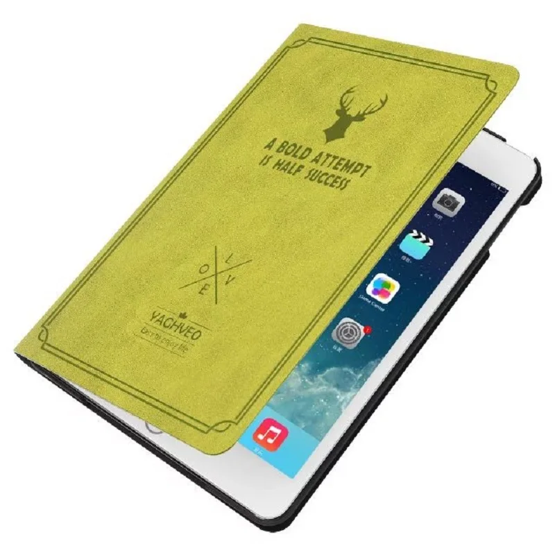 9,7 ''тонкий Coque для Ipad Air 1 воздуха 2 Чехол Smart мультфильм олень A1474 A1566 sleep-будильника флип чехол для iPad Air 2 Smart Cover