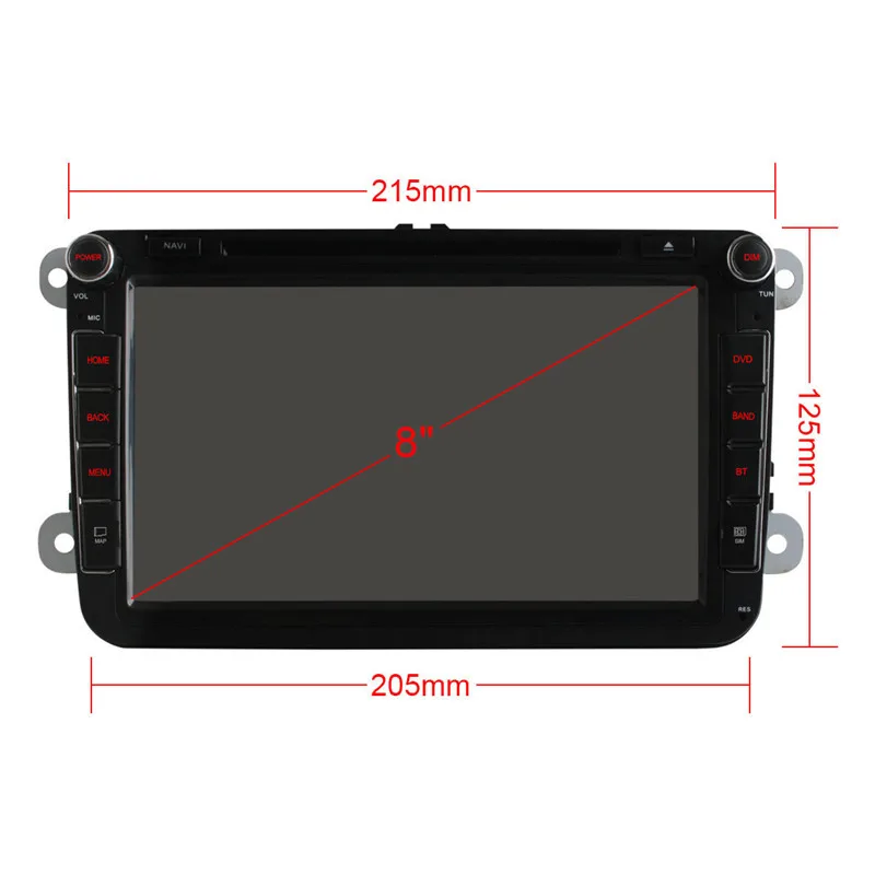 Cheap Octa Core Android 6.0 2G RAM 4G LTE Wifi Car DVD Player for VW Polo Passat B6 CC GOLF Tiguan Jetta Touran Seat Leon GPS Radio 4