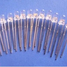 50 шт., 3 мм в диаметре 2 Pin Он украшен круглыми синими светодиодный сверхяркий светодиодный свет, излучающая Диодная лампочка