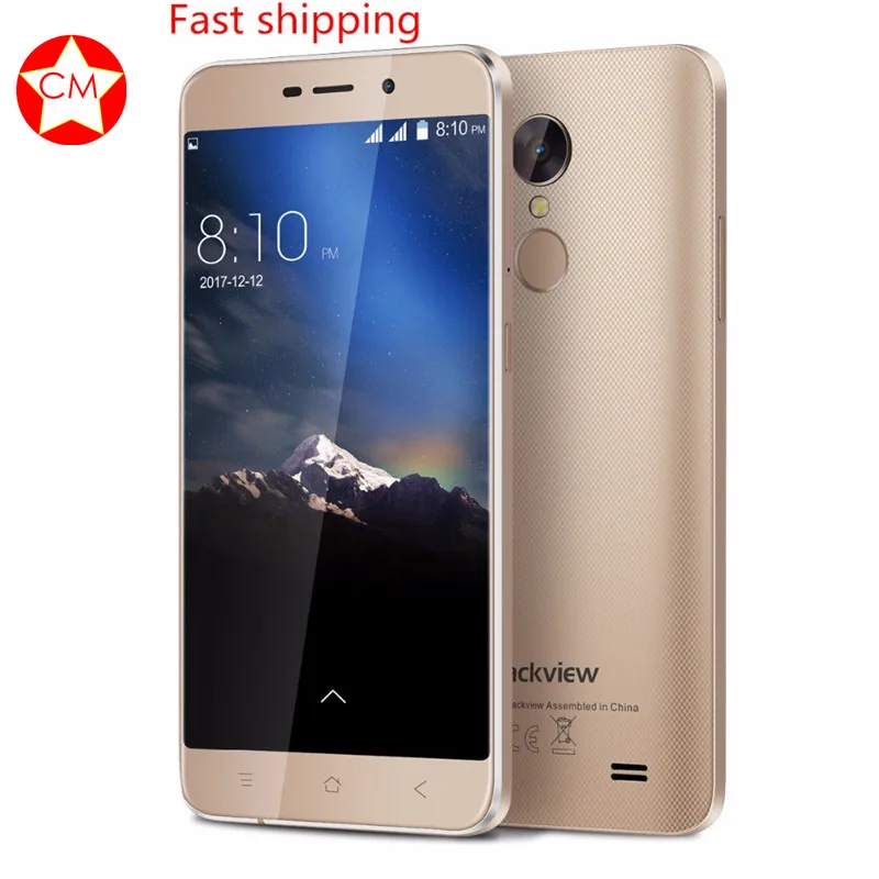 

Blackview A10 Smartphone MTK6580A Quad Core 5.0" HD Screen 2GB RAM 16GB ROM Mobile Phone Rear Touch ID Android 7.0 3G Cellphone