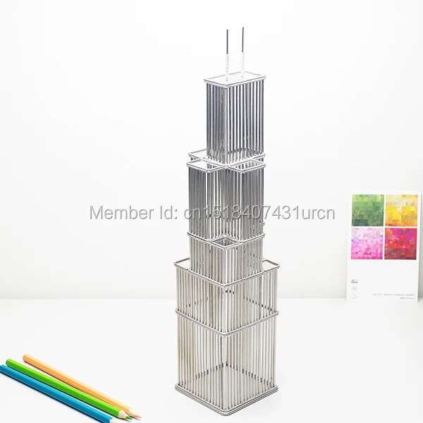 

FREE SHIPMENT J19 WILLIS/SEARS TOWER MODEL/SCULPTURE STAINLESS HAND-MADE ART CRAFTS WEDDING&BIRTHDAY&HOME&OFFICE&GIFT&PRESENT