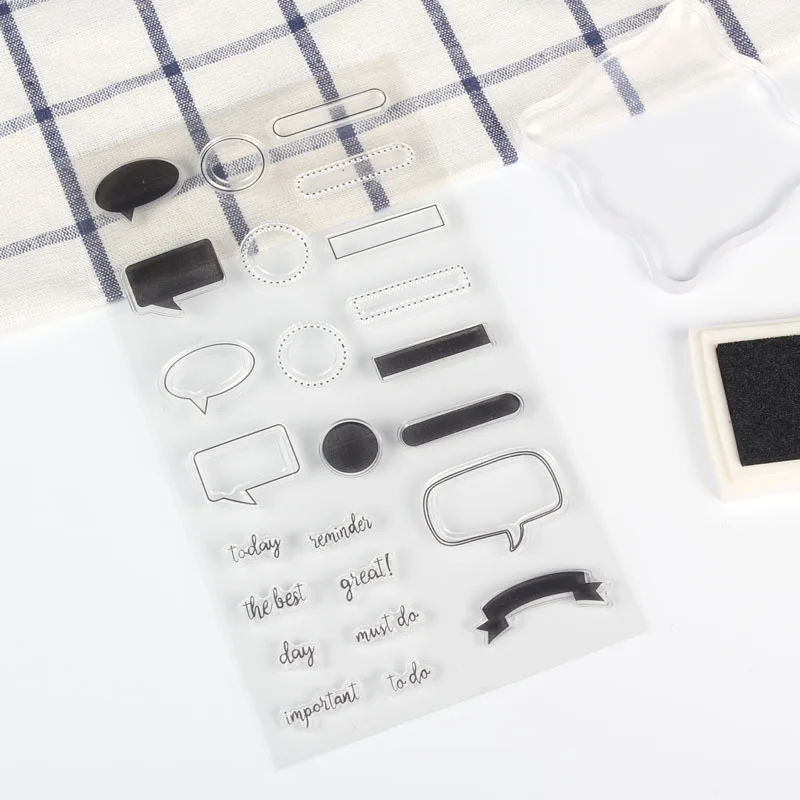 

1PCS TPR silicon clear Stamp Dialog box DIY Scrapbooking/Card Making/ Decoration Supplies