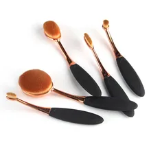 5 Piece Oval Brush Make Up Toothbrush Set 2017 Rose Gold Oval Makeup Brush Set Cosmetic Brushes For Makeup Oval Brush Set
