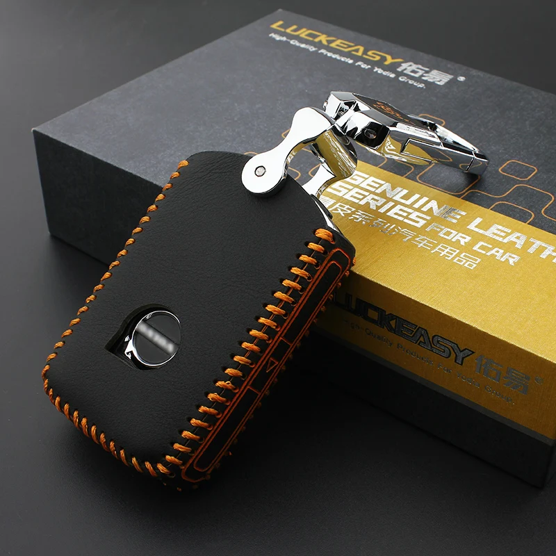 Чехол luckeasy для VOLVO XC90 S90L 2016 2017 кожаный чехол автомобильных ключей|key case for car|car key