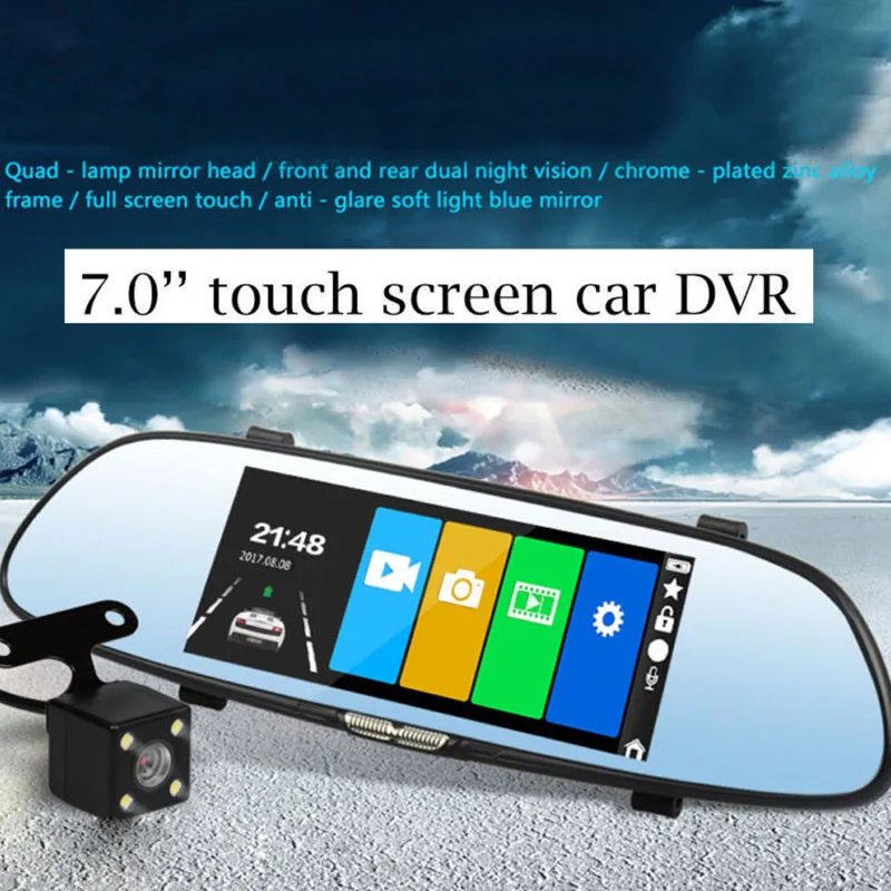 

Rearview Mirror 1080P Sensors Vehicle Video Recorder Durable Camera Driving Recorder Camera Universal Recorder Dash Camera Lens