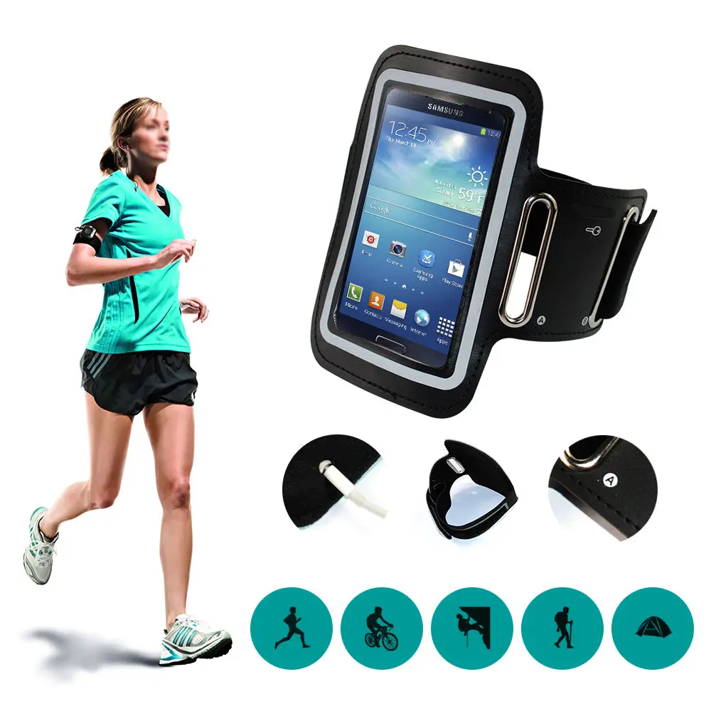 

Running Sports WaterProof Cover For XiaoMi RedMi 5 Note 3 4 4x 5A Samsung S8 Note 8 iphone 6 6s 7 8 Plus X Arm band Phone Cases