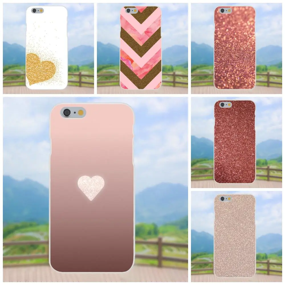 

Cover Case For HTC 530 626 628 630 816 820 One A9 M7 M8 M9 M10 E9 Plus U11 Moto G G2 G3 G4 G5 Rose Gold Glitter Sparkles