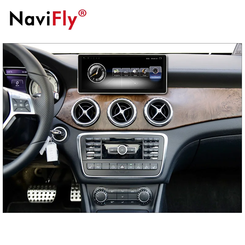 Clearance NaviFly 10.25" 3GB+32GB 4G LTE Quad Core GPS Android 7.1 car multimedia player for Benz GLA Class X156 2013 to 2017 WIFI BT USB 1