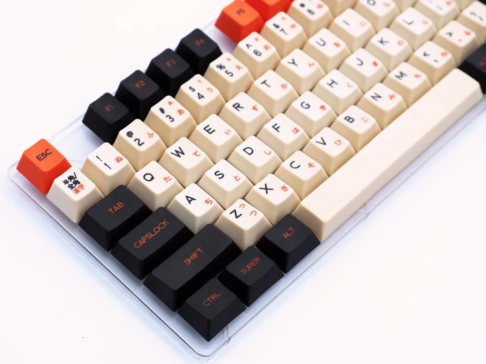 Carbon 125/172 keys PBT keycap Dye-Sublimated Japanese Typeface Cherry MX switch Keycap for Mechanical gaming keyboard Carbon 125/172 keys PBT keycap Dye-Sublimated Japanese Typeface Cherry MX switch Keycap for Mechanical gaming keyboard