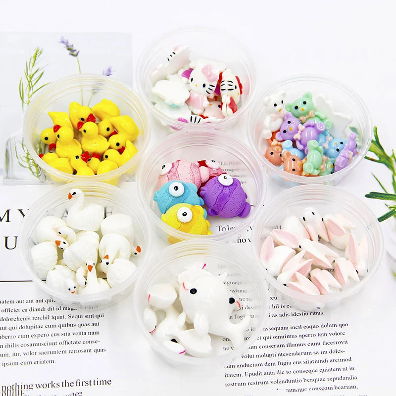 10 шт. миниатюрный Diy полимерный кролик Kitty медведь животное кристалл