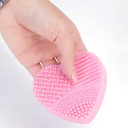 Очищающий артефакт чистящий инструмент губка для скраба компактная Кисть для макияжа чистящий коврик в форме сердца стиральная яйцо