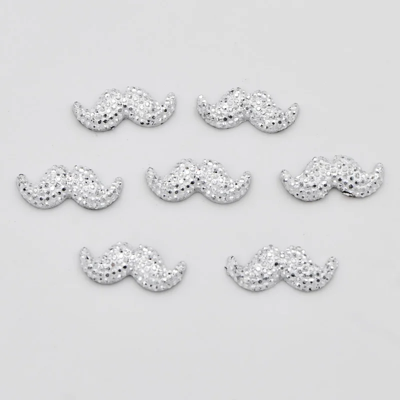 DIY 200pcs 6*17mm Resin Silver Beard Flatback Rhinestone Child Scrapbooks/wedding F213*5