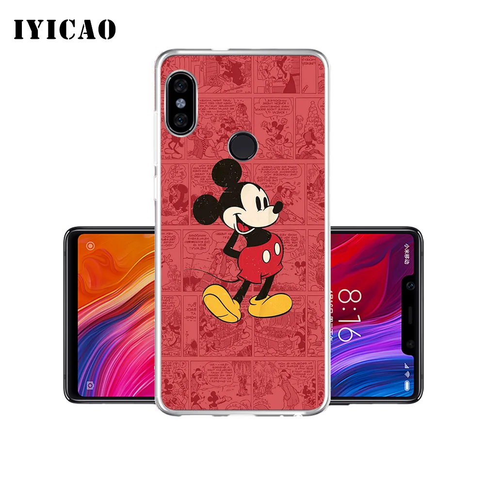IYICAO Веселый Микки Маус Мягкий силиконовый чехол для телефона Xiaomi mi 9 8 SE 6 A1 A2 Lite F1 X2S
