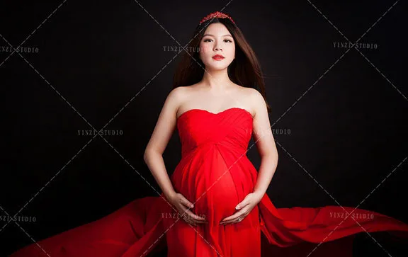  Women Summer Maternity Photography Dress Clothing for Pregnant One Size Pregnancy Photography Shoot Props Gown Clothes