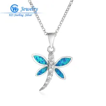 Blue Opal Pendants for Women Jewelry Making Assessories Rhinestone Necklaces Pingentes Bijoux Charm GW Fashion Jewelry FP343H80