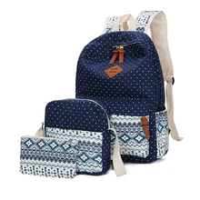 3 комплекта холщовый рюкзак модный подростковый студенческий рюкзак школьные сумки для девочек и мальчиков сумка для книг Высокое качество двойной наплечный рюкзак