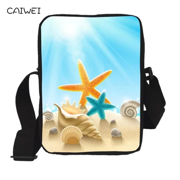 

Mini Messenger Bags For Girls Fashion Beach starfish Casual Travel Cross Body Bags Summer Holiday Pattern Women Handbags
