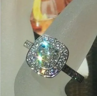 

Fabulous Cushion Shape 2CT Lovely Synthetic Diamonds Solid Sterling Silver Women Wedding Jewelry Great Quality Never Fade