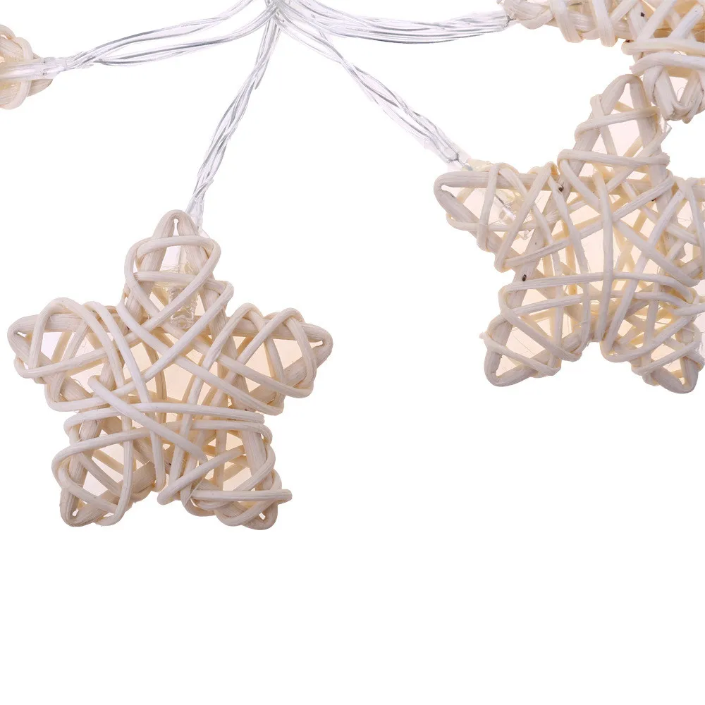 

Creative 10 Leds Christmas led string light Battery powered Rattan Star Romantic Fairy decoration for Party,Holiday,Restaurant
