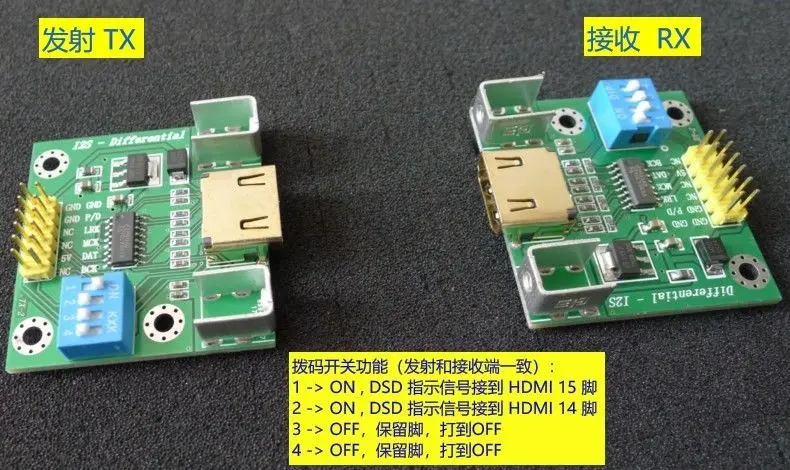 1 комплект ies DSD HDMI передатчик/приемник модуль TX/RX плата для цифрового плеера ЦАП Плата усилителя