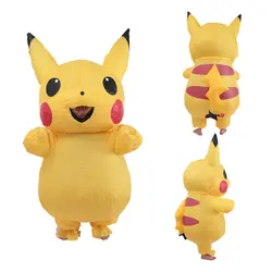 Pikachun надувной костюм косплей и надувной femmes hommes garcons filles enfants adulte Pokemon Косплей