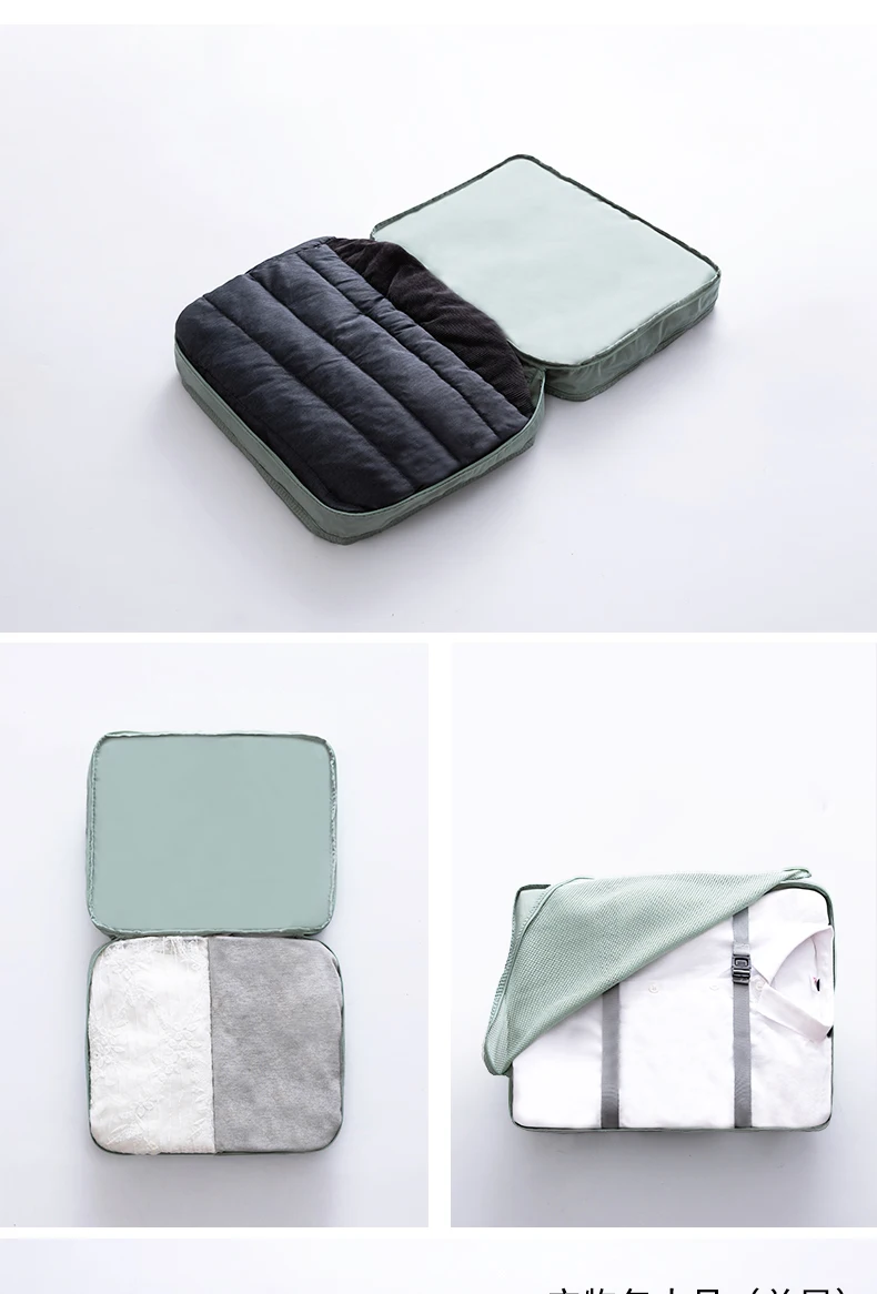 Упаковочный набор для хранения багажа тканевая сетчатая, для путешествий сумка в сумке органайзер для багажа куб для упаковки для одежды