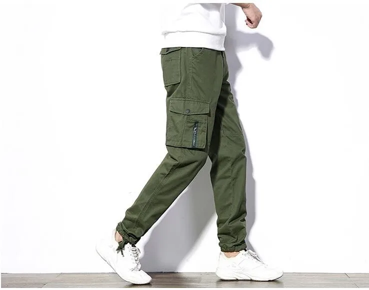 Осень зима более карман для мужчин комбинезоны брюки досуг Военная Униформа Тактический мотобрюки мужской штаны для уличного бега спортивные штаны