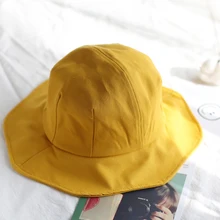 Новая мода 7 однотонных цветов шляпы ведра для женщин и мужчин Уличная Кепка с покрывалом женская шляпа унисекс кепки в стиле хип-хоп рыболовная шляпа