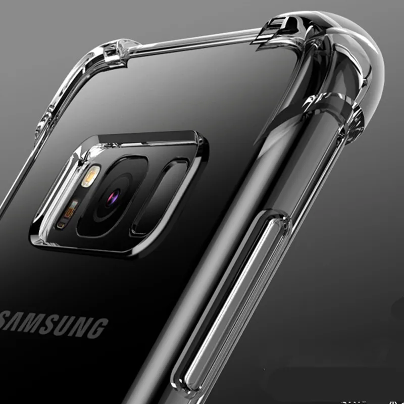 Для samsung Galaxy Note 8 5 4 3 S8 плюс S7 край S6 край A7 A5 A3 J3 J5 J7 C7 C8 S9+ противоударный прозрачный чехол из термополиуретана и Защитный чехол