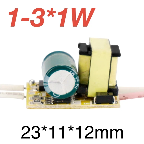 Светодиодный входной AC85-265V 1-3 Вт 4-7 Вт 8-12 Вт 15-18 Вт 20-24 Вт 25-36 Вт источник питания встроенные Трансформаторы освещения 300 мА - Цвет: 1 to 3 W