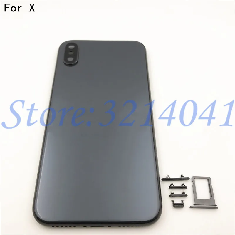 

For iphone X Back housing Middle Frame Chassis Full Housing Assembly Battery Cover replacement For iphone X Housing With Logo