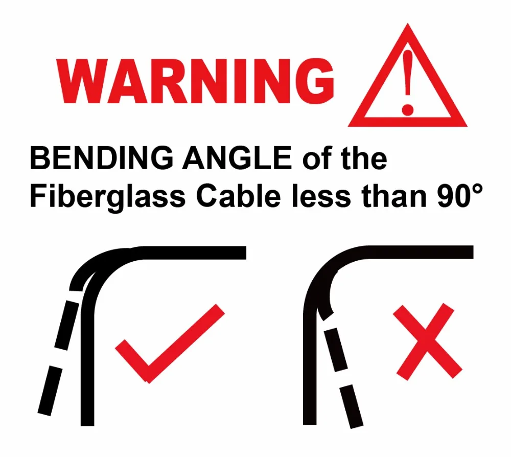 WARNING sticker on backside of user manual