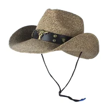 Женская и мужская открытая западная ковбойская шляпа для леди, папы, пляжа, Sombrero Hombre, Соломенная Панама, пастушка, джаз, шляпа от солнца, размер 56-58 см