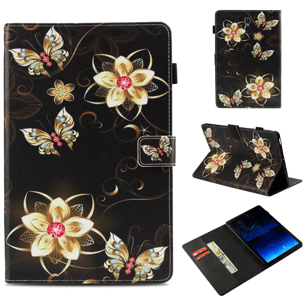 Wallet Cover Case For Samsung Galaxy Tab S4 10.5&quot T830 T835 SM-T830 Stand Smart 10.5 inch Owl Butterfly Eiffel Tower | Компьютеры и