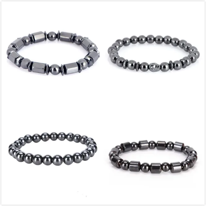 High quality Adjustable Weight Loss Round Black Stone Magnetic Therapy Bracelet Health Care Slimming Products Face Lift Tools