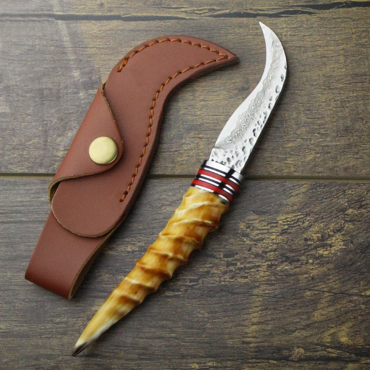 Buy New Hand made fixed Blade Curved Tactical Knife